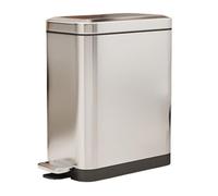 YUEKOPOU Cestino, Stainless Steel Trash Can With Step Pedal Soft Close Lid Multicolor Multiple Sizes(Silver,18L)