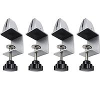 YUEKOPOU Clip per schermo da tavolo clamp on Desk pegboard, Partition Clamp Aluminum Alloy Baffle Fixing Clamp Office Partition Clamp Fixing Clamp Glass Screen Fixing Clamp Alloy Screen Clamp(4pcs)