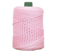 YUEKOPOU Corda Macrame 3,0 mm Filo all'uncinetto in filato di lino cavo multicolore for la coperta del cuscino del cappello estivo(Macaroon Pink)