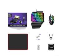 YUEKOPOU Draagbaar toetsenbord, draadloze connectiviteit, e One Handed Gaming Solution RGB Keyboard & Mouse with Adjustable Connectivity Options