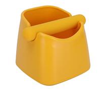 YUEKOPOU Drop Resistant Coffee Knock Bin - Anti-Slip Base & Removable Bar, Durable Espresso Coffee Grounds Disposal Box(Yellow)