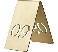 YUEKOPOU Eleganti numeri da tavolo in ottone da 1 a 10 for matrimoni, ristoranti ed eventi Segnaletica bifacciale 4x6,5 cm