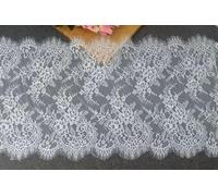 YUEKOPOU Finiture in Rete di Pizzo Ciglia for Abbigliamento Fai da Te, veli da Sposa e Decorazioni for la casa - Opzioni Multicolori Disponibili(White)