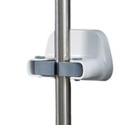 YUEKOPOU Heavy Duty Mop Hanger Wall Mount - Strong Adhesive Broom Rack for Bathroom and Kitchen Organization(White)