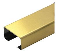 YUEKOPOU Kit portacavi for canalina aperta, angolo autoadesivo da 1 m e spegnicavo for altoparlanti, copertura for cavi for la gestione dei cavi dell'ufficio domestico(Matte Gold,24 * 12mm)