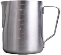 YUEKOPOU Lattine di schiuma di latte, tazze di estrazione Non-Stick Frothing Pitcher for Latte Art with Scale - Multicolor - 350ML/600ML(Silver,350ML)