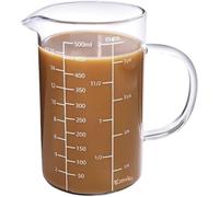 YUEKOPOU Lattine di schiuma di latte, tazze di estrazione Pack Of 2 Borosilicate Glass Cold Brew Espresso Measuring Cups With V Shaped Spout 500ml