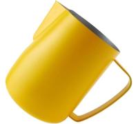 YUEKOPOU Lattine di schiuma di latte, tazze di estrazione Pack Of 2 Stainless Steel Milk Frothing Pitcher For Latte Art Multicolor Multiple Sizes(Yellow,600ml)