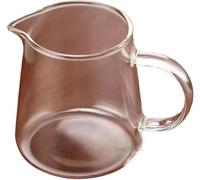 YUEKOPOU Lattine di schiuma di latte, tazze di estrazione Set di 2 tazze da caffè artistiche e brocca in vetro trasparente da 300-600 ml(300ml)