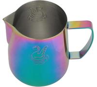 YUEKOPOU Lattine di schiuma di latte, tazze di estrazione Stainless Steel Frothing Pitcher Pack of 2 for Latte Art Multicolor 350ML 600ML(Dazzling Colours,600ML)