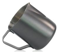 YUEKOPOU Lattine di schiuma di latte, tazze di estrazione Stainless Steel Frothing Pitcher Pack of 2 for Latte Art Multicolor 350ML 600ML(Black,350ML)
