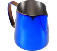 YUEKOPOU Lattine di schiuma di latte, tazze di estrazione Stainless Steel Frothing Pitcher Pack of 2 for Latte Art Multicolor 350ML 600ML(Blue,350ML)
