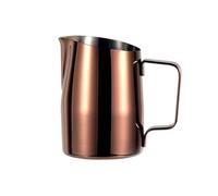 YUEKOPOU Lattine di schiuma di latte, tazze di estrazione Stainless Steel Milk Frothing Pitcher For Latte Art Multicolor 450-600ml(Rose Gold,600ml)