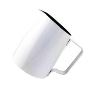YUEKOPOU Lattine di schiuma di latte, tazze di estrazione Stainless Steel Milk Frothing Pitcher For Latte Art Multicolor 450-600ml(White,450ml)