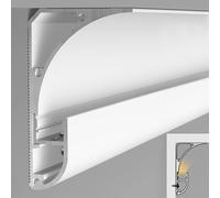 YUEKOPOU Modanatura del soffitto, Canale dello Zoccolo, Aluminum LED Crown Moulding Coving And Skirting Profile Diffuser Multiple Sizes Home Decor(4 meters/13.1 ft)