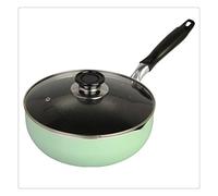YUEKOPOU Pentola antiaderente, padella in ghisa, Padella antiaderente Wok 24/26/28 cm(With Lid,28cm)