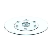 YUEKOPOU piano del tavolo da pranzo in vetro temperato.pian Glass Turntable Round Turntable, Tempered Glass Rotating Tray, Large Tabletop Serving Plate Transparent With Silent Bearings,(85cm)