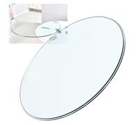 YUEKOPOU piano del tavolo da pranzo in vetro temperato.pian Round Clear Glass Table Top - 8mm Thick Toughened Explosion-Proof Glass for Dining Tables(80CM(32INCH))