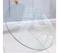 YUEKOPOU piano del tavolo da pranzo in vetro temperato.pian Round Tempered Glass Table Top - Clear Circle Glass for Kitchen and Dining Tables(98CM(39INCH))