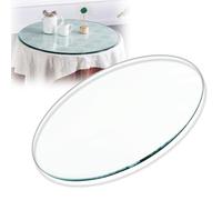 YUEKOPOU piano del tavolo da pranzo in vetro temperato.pian Round Tempered Glass Table Top Clear Glass Surface for Dining and Coffee Tables(58CM(23INCH))