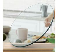 YUEKOPOU piano del tavolo da pranzo in vetro temperato.pian Round Tempered Glass Table Top Thickness for Dining & Coffee Tables, DIY Glass Table Tops(68CM(27INCH))