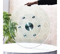 YUEKOPOU piano del tavolo da pranzo in vetro temperato.pian Tempered Glass Turntable, Round Tabletop Rotating Serving Tray For Dining Table, 360 Degree Rotating Turntable, Easy To Share Food,(70cm)