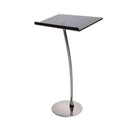 YUEKOPOU Podio, Supporto per podio, Leggio in Acrilico Argento e Nero 60x40x110cm for Parlare in pubblico(Black Curved Pole)