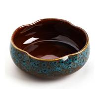 YUEKOPOU Round Ceramic Glaze Flower Bowl, Waterproof Indoor Hydroponic Plant Container, Multipurpose Decorative Plant Bowl for Living Room Floor and Household Interior Decoration