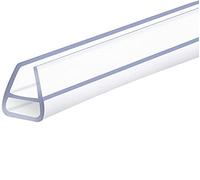 YUEKOPOU Rubber Straight Shower Screen Door Seal - Anti-Leak Glass Guard for Bath Shower Door Bottom, Flexible Waterproof Seal Strip for Bathroom(U Type 200cm,12 mm)