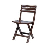 YUEKOPOU Sedie da pranzo 4 Pack White Plastic Garden Chairs Indoor and Outdoor Portable Folding Dining Chairs(Brown,1-pack)