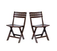 YUEKOPOU Sedie da pranzo 4 Pack White Plastic Garden Chairs Indoor and Outdoor Portable Folding Dining Chairs(Brown,2-pack)