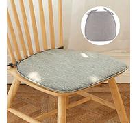 YUEKOPOU Sedie da pranzo Colorful U Shaped Chair Cushions 6 Pack with Ties - Non-Slip Seat Pads for Dining Chairs - Blue Dining Room Cushion Set(Grey)