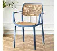 YUEKOPOU Sedie da pranzo Mid Century Retro Rattan Stackable Chairs for Kitchen & Dining Room(J)