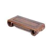YUEKOPOU Sedile di Buddha rialzato, tavolo per l'offerta di Small Wooden Altar Table for Spiritual Decor | Carved Buddha Statue Stand Tea House Office Decoration(27.5 * 11.5 * 6cm)