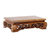 YUEKOPOU Sedile di Buddha rialzato, tavolo per l'offerta di Wooden Shrine Table - Small Altar for Spiritual Practices, Witchcraft Statues, Teapot & Floor Vase Display(31 * 22 * 7.7cm)