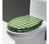 YUEKOPOU Sedile per WC, Sedile per WC a Chiusura rallentat Resin Soft Close Toilet Seat with Bottom Lock for Half Enclosed Toilet 42x36cm Multicolor(Style-8)