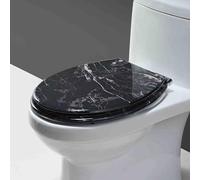YUEKOPOU Sedile per WC, Sedile per WC a Chiusura rallentat Resin Soft Close Toilet Seat with Bottom Lock for Half Enclosed Toilet 42x36cm Multicolor(Style-2)