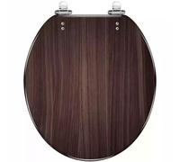 YUEKOPOU Sedile per WC, Sedile per WC a Chiusura rallentat Resin Toilet Seat Soft Close Quick Release for U V O Type Toilets 43x36 cm Multicolor(Style-3)