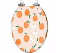 YUEKOPOU Sedile per WC, Sedile per WC a Chiusura rallentat Resin Toilet Seat Soft Close Quick Release for U V O Type Toilets 43x36 cm Multicolor(Style-6)