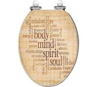 YUEKOPOU Sedile per WC, Sedile per WC a Chiusura rallentat Sedile WC in Resina con Chiusura Ammortizzata 43x36cm, Distanza tra i Fori 10-20cm for WC a Forma di UVO(Style-5)