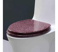 YUEKOPOU Sedile per WC, Sedile per WC a Chiusura rallentat Slow Close Resin Toilet Seat Multicolor 44x36.5cm(Style-3)