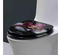 YUEKOPOU Sedile per WC, Sedile per WC a Chiusura rallentat Slow Close Resin Toilet Seat Multicolor 44x36.5cm(Style-7)