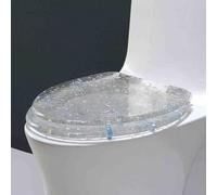 YUEKOPOU Sedile per WC, Sedile per WC a Chiusura rallentat Slow Close Resin Toilet Seat Multicolor 44x36.5cm(Style-2)