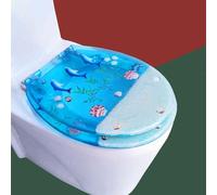 YUEKOPOU Sedile per WC, Sedile per WC a Chiusura rallentat Slow Close Toilet Seat Resin Multicolor 42x36cm Quick Release Easy Clean(Style-8)