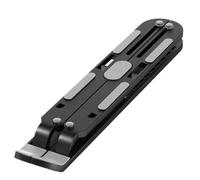 YUEKOPOU Supporto per laptop, Laptop Stand Foldable 10 Speed Adjustment Aluminium For Up To 17 inches Multicolor(Black)