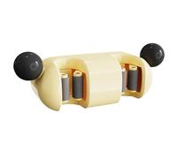 YUEKOPOU Wall Mounted Broom Holder - Cartoon Bear Non-Slip Multifunctional Mop Broom Storage Hook(Light Yellow,Double clamp)