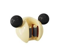 YUEKOPOU Wall Mounted Broom Holder - Cartoon Bear Non-Slip Multifunctional Mop Broom Storage Hook(Light Yellow,Single clip)