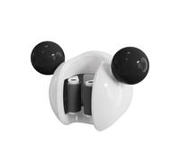 YUEKOPOU Wall Mounted Broom Holder - Cartoon Bear Non-Slip Multifunctional Mop Broom Storage Hook(White.,Single clip)