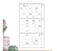 Yuemeuy Grande Calendario a Cancellazione a Secco | Calendario Lavagna Bianca da Parete Extra Large | con Area Note e Lista Task 122x81 cm per Casa Organizzazione Obiettivi e Progetti