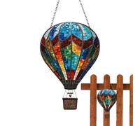 Yuemeuy Lanterna Solare A Mongolfiera - Lampada da Balcone con Fiamma Tremolante,Lanterna Decorativa Appendibile Resistente Alle Intemperie Per Giardino Portico Terrazza Matrimonio Natale
